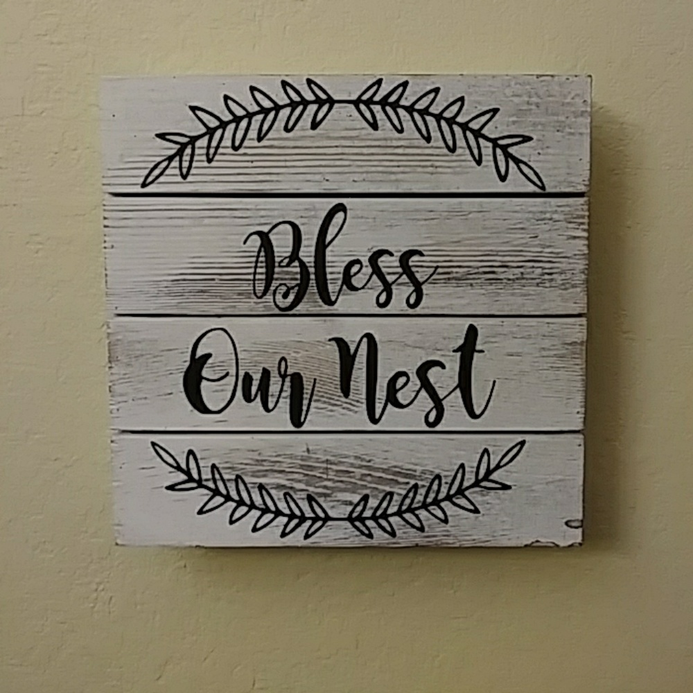 Bless our nest sign